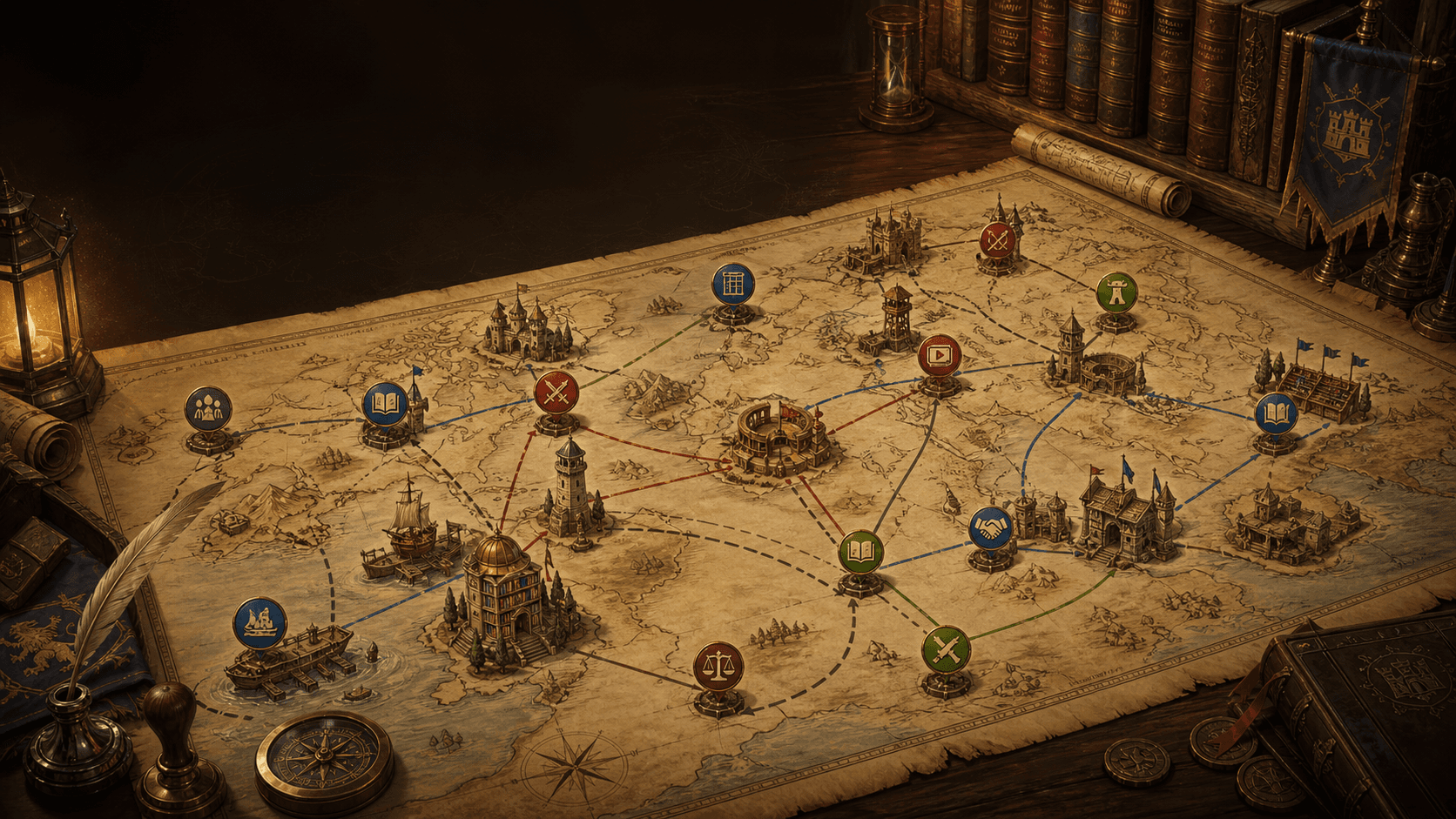 Mapa editorial generado para el atlas de recursos de Academia AoE2